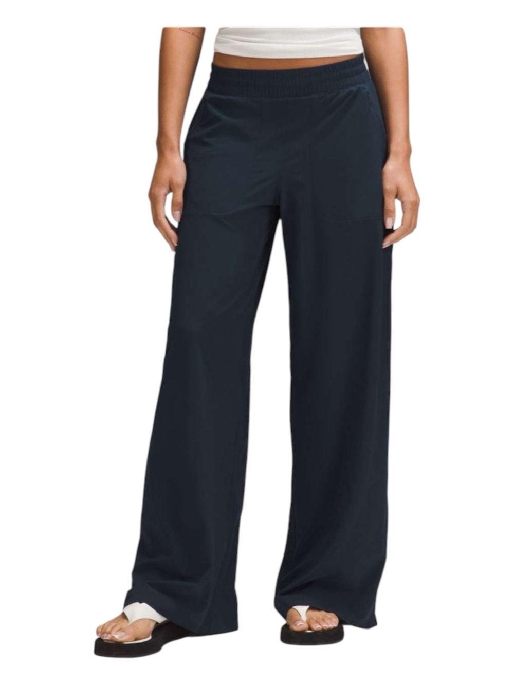 Lululemon Swift Mid-Rise Wide-Leg Pull-On Black Baggy Pant (NEW)